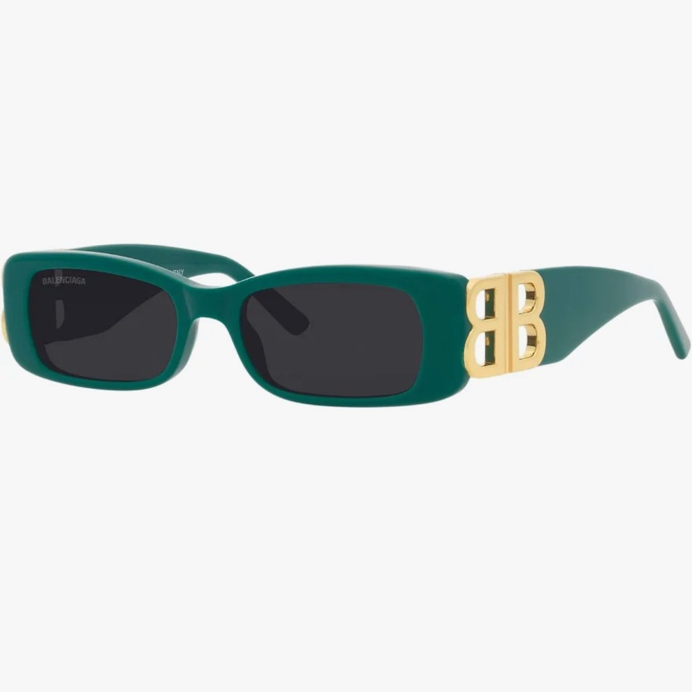 Balenciaga Dynasty BB0096S rectangle sunglasses - green